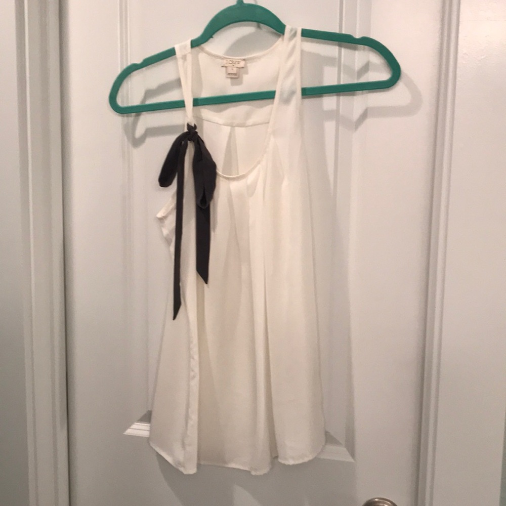 Jcrew- sleeveless -bow top